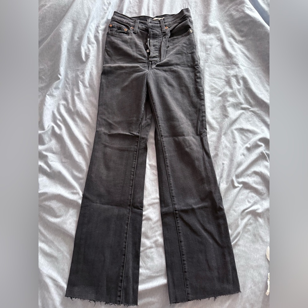 Levi's Black Ribcage Boot Ankle Jeans